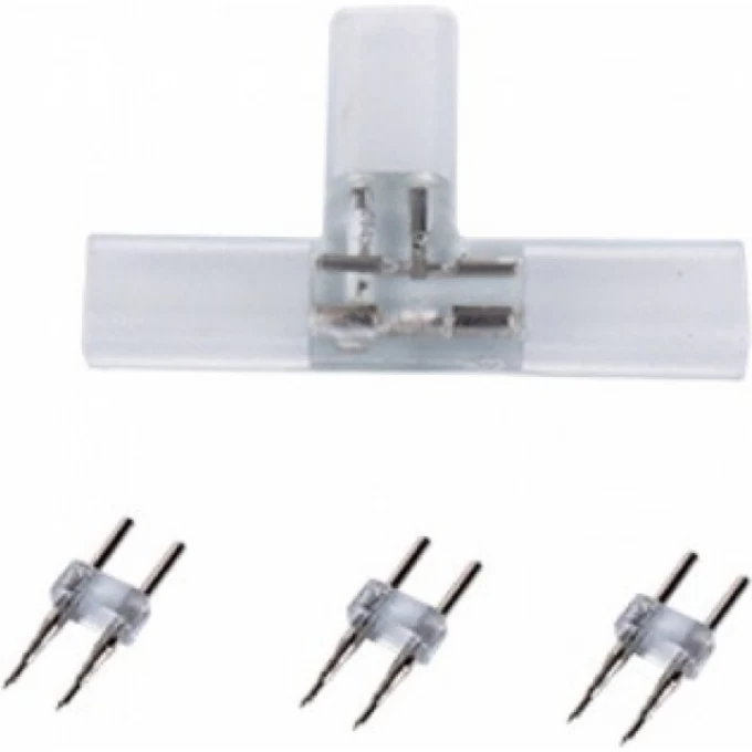 Комплект для упрощенного соединения ECOLA LED STRIP 220V CONNECTOR "T"лента-лента 2-х конт для ленты IP68 12x7 SCTN12ESB Комплект для упрощенного соединения ECOLA LED STRIP 220V CONNECTOR "T"лента-лента 2-х конт для ленты IP68 12x7 SCTN12ESB