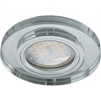 Светильник ECOLA MR16 DL1650 GU5.3 Glass Стекло Круг Золото на белом / Золото 25x95 (кd74)