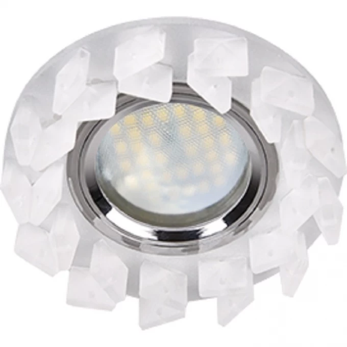 Светильник ECOLA MR16 DL1661 GU5.3 Glass Стекло Круг с крупными матовыми стразами Елочка 42x95 FN16RNECB Светильник ECOLA MR16 DL1661 GU5.3 Glass Стекло Круг с крупными матовыми стразами Елочка 42x95 FN16RNECB